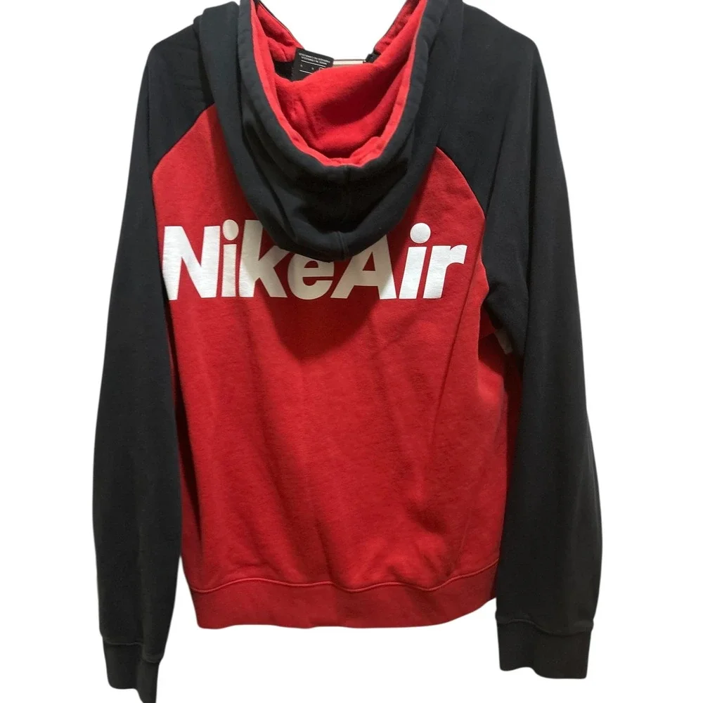 Nike‎ Air Colorblock Zip Up Hoodie Black White Red Men's Size Large